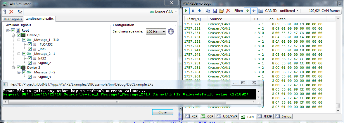 DBC Example Output